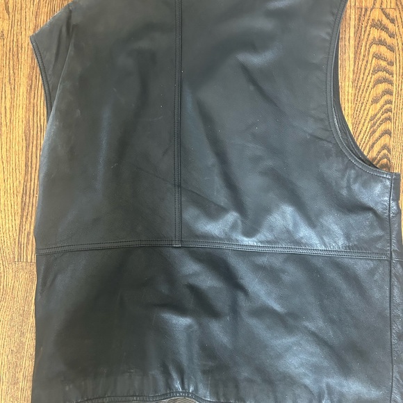 Men’s Black Leather Vest by Echetes Leder Size looks new - Picture 2 of 2